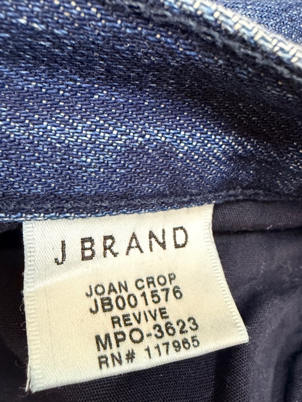 J Brand Joan Crop Jeans Size 32 Wide Cuff Raw Hem Denim - Picture 3 of 7